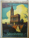 Original 1924 Travel poster alsace art deco l stra