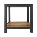 Walker Edison Glass Metal Wood Coffee Table/End Ta