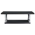 Walker Edison Double X Antiqued Frame Silver/Black