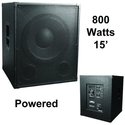 SHS Audio S-PS15 Powered Stage Subwoofer 15" SUB 8