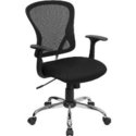 Black Mesh Office Chair with Chrome Finished Base