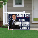Rick Santorum Yard Sign - Game On!  18"x24" Sign