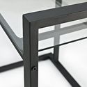 Walker Edison C-Frame Glass & Metal L-Shaped Corne