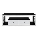Walker Edison Black Glass Modern Mosaic TV Stand, 