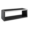 Walker Edison Furniture Glass and Wood Black TV St