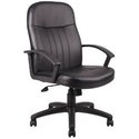 Black Leather Mid Back Executive Office/Home Profe