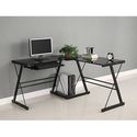 Walker Edison Soreno 3-Piece Black Corner Glass De