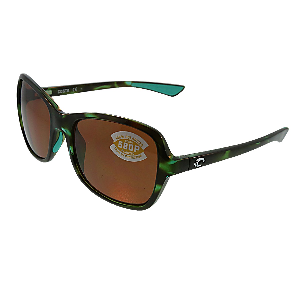 New Costa Del Mar Kare Sunglasses Shiny Kiwi Tortoise Frames Copper 580P Lenses | eBay