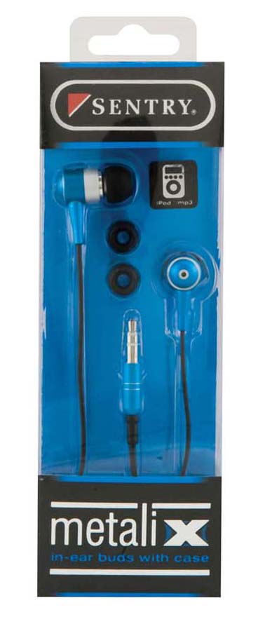 Sentry Metal Stereo Earbuds in Blue HO491 - Brand New | eBay