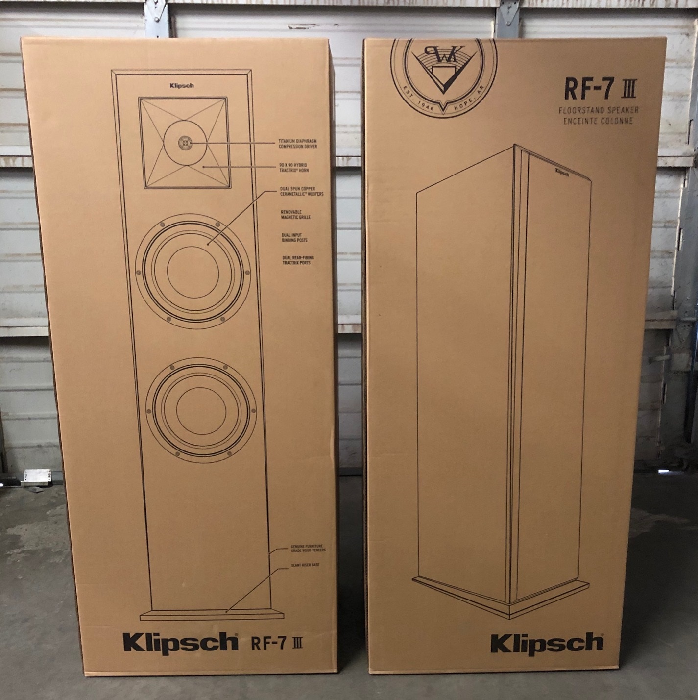 Klipsch RF7 III Reference Floorstanding Speakers Pair in Walnut Finish