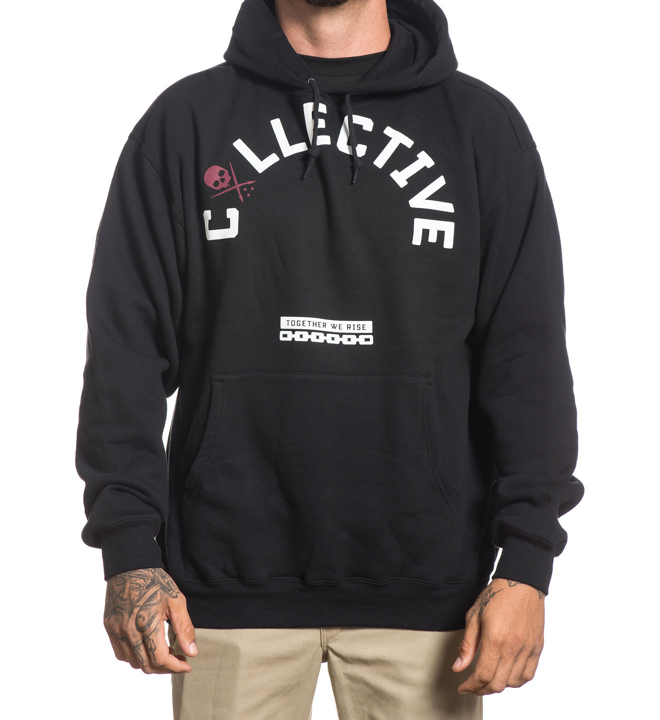 SULLEN Clothing Schwergewicht Herren erheben Pullover Hoodie Sullen Art Collective Rock Badge Fleece Hoodie Sweatshirt