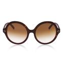 Chloe Womens Dark Tortoise Round Boho Sunglasses B