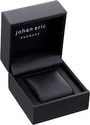 Johan Eric Koge Round Silver Dial Black Leather Ba