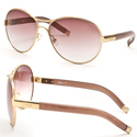 Chloe Aviator Designer Sunglasses Gold and Plum Gr