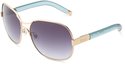 Chloe Aviator Sunglasses Blue Transparent Gold wit