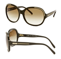 Chloe Alysse Womens Sunglasses Dark Brown and Gold