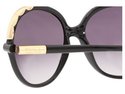 Chloe Erine Sunglasses Black and Gold with Grey Gr