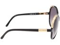 Chloe Erine Sunglasses Black and Gold with Grey Gr