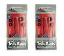 Sentry HM204 Talk-Buds Earbuds w/ Mic in Red 2 Pac