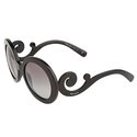 PRADA Minimal Baroque Swirl Round Oversized 27N Bl