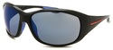 Prada Mens Sunglasses in Black with Red Logo on si