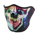 Zan Headgear Half Mask, Neoprene, Neon Skull  WNFM