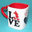 Disney Store Mickey Mouse Love Coffee Mug Heart Ha