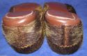 Vintage Real Fur Raven Wing Slippers Men's Size 9 