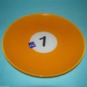 Billiards Pool Balls Set of 4 8" Snack Plates Game