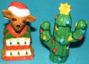 Clay Art Christmas Chihuahua Cactus Salt and Peppe