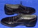 Vintage Men's Jarman Black Leather Cap Toe Oxfords