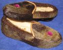 Vintage Real Fur Raven Wing Slippers Men's Size 9 