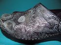 Women's Sanita Clogs Silver and Black Metallic Clo