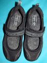 Black Skechers Shape Ups Size 8.5 Leather Mesh Vel