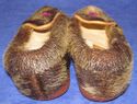 Vintage Real Fur Raven Wing Slippers Men's Size 9 