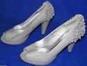 Women's Torrid Grey High Heels Platform Peep Toes 