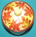 Rare Pier 1 Fall Autumn Leaves Canister Cookie Jar