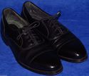 Vintage Men's Jarman Black Leather Cap Toe Oxfords