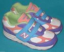 Girl's Velcro New Balance Tennis Shoes Size 10 Pur