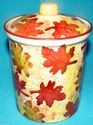 Rare Pier 1 Canister Fall Autumn Leaves Cookie Jar