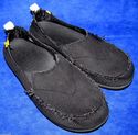 Spenco Siesta Slip-Ons Shoes Black Canvas Orthoped