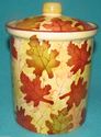 Rare Pier 1 Canister Fall Autumn Leaves Cookie Jar