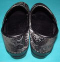 Women's Sanita Clogs Silver and Black Metallic Clo