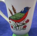 Vintage Mid Century Bird Pedestal Coffee Cups Set 