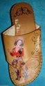 Via Blue Via Handcrafted Leather Sandals Pinup Cow