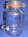 Large Mason Jar Glass Drink Dispenser w/ Spout & H