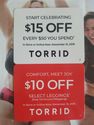 Torrid Coupon $15 off Every $50, $10 off Leggins e