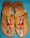 Via Blue Via Handcrafted Leather Sandals Pinup Cow