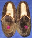 Vintage Real Fur Raven Wing Slippers Men's Size 9 