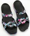 Crocs  Meleen Twist Sandals Size 10 Black Flowers 